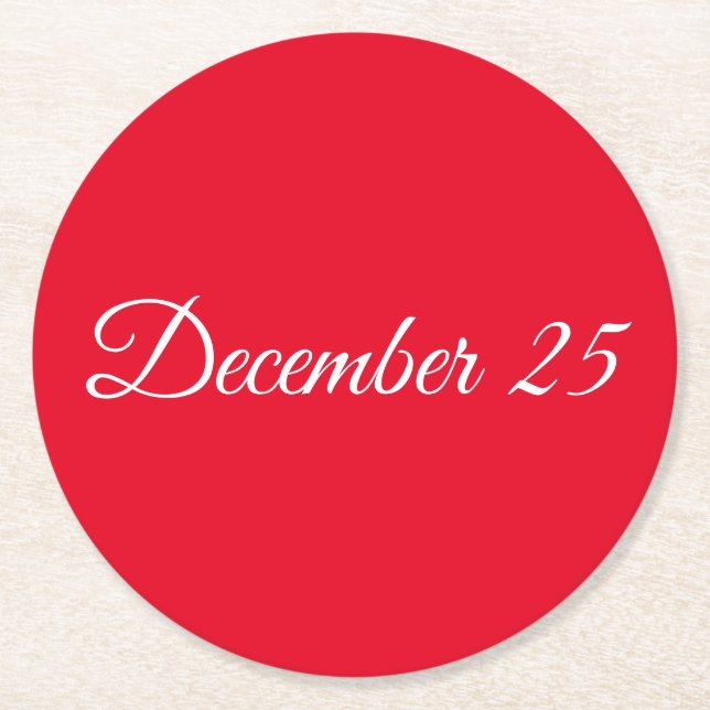 25 december underlägg papper rund (Framsidan)