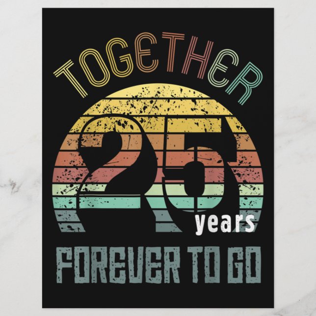 25:e året Bröllop Brevhuvud (Framsida)