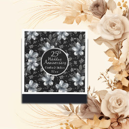 25:e årsdagen för Bröllop vid Blommigten Glitter i Pappersservett