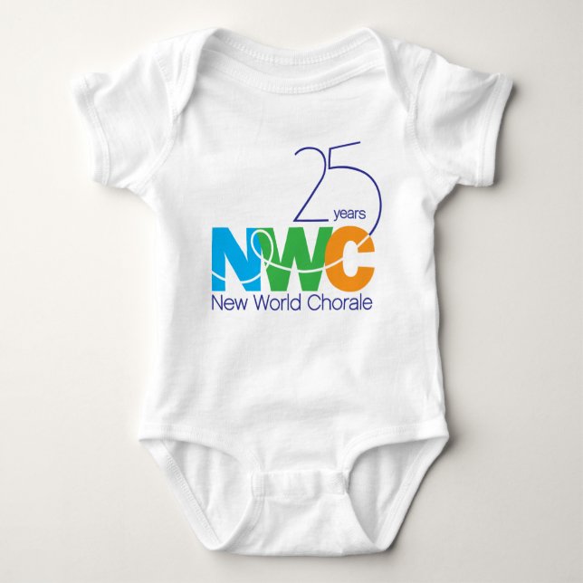 25:e årsdagen New World Chorale Baby Body Kostym T Shirt (Framsida)