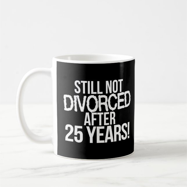 25:e Bröllop-årsdagen 25:e året Giftermål 25:e Kaffemugg (Vänster)