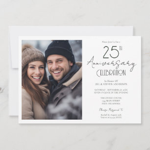 25:e Bröllop-årsdagen - ett foto Inbjudningar