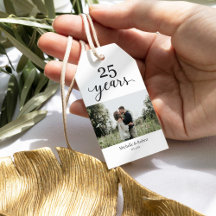 25:e bröllop-årsdagen för Eleganten Foto Minimalis