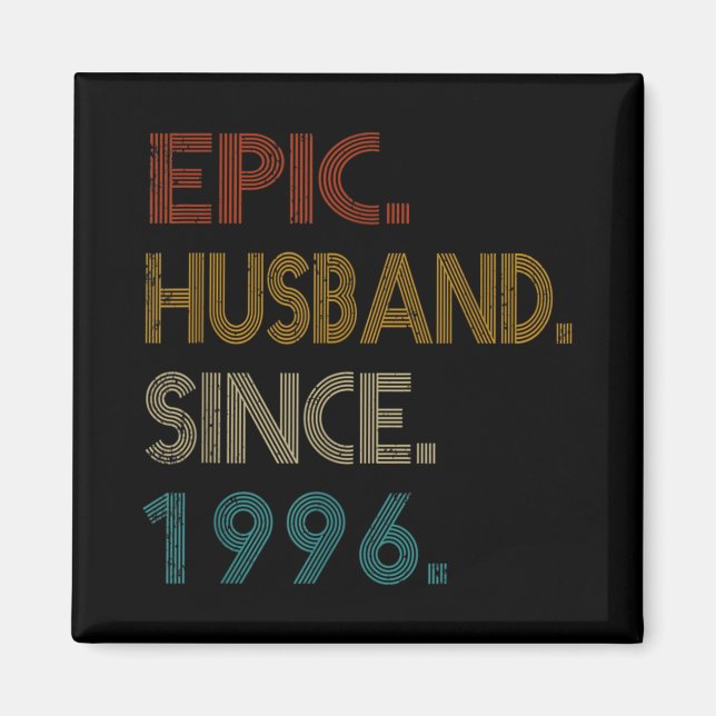25:e Bröllop-årsdagen Gift Him Epic Make Magnet (Framsidan)