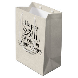 25:e Bröllop-årsdagen Guld Typografi