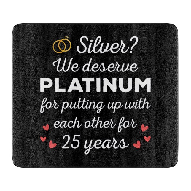 25:e Bröllop-årsdagen I - Silver Funny Couple (Framsidan)