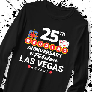 25:e Bröllop-årsdagen Par Las Vegas Resa T Shirt