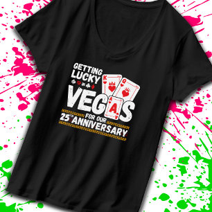 25:e Bröllop-årsdagen - Par Las Vegas Resa T Shirt