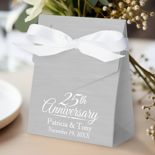 25:e Bröllop-årsdagen Personlig Presentaskar (Personalized gift box for wedding anniversary party favors)