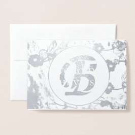 25:e Bröllop-årsdagen Silver Foil Blank Card Folierat Kort