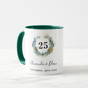 25:e bröllop-årsjubileet eukalyptus andeans mugg