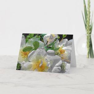 25:e Bröllop-årsjubileet Grattis Card Kort