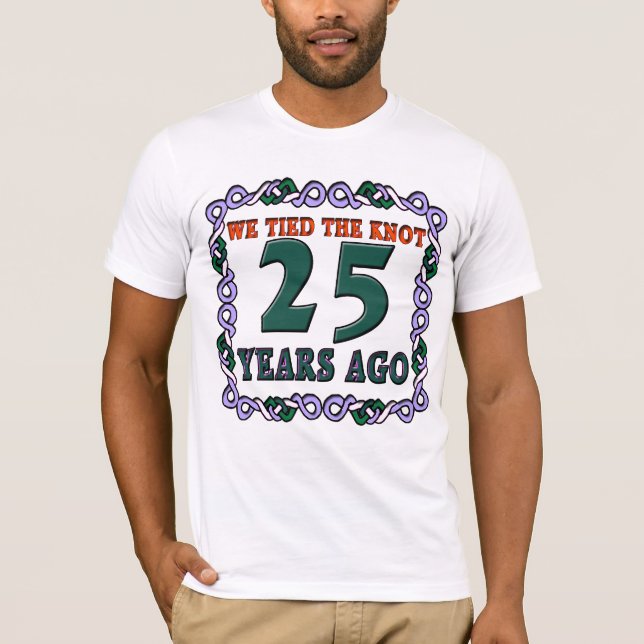 25:e Bröllop-årsjubiléet Tee Shirt (Framsida)