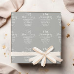 25:e eller annan Personlig för Bröllop-årsdagen Presentpapper<br><div class="desc">Traditional Silver and White Gräns - Perfekt present till föräldrar eller mor- och farföräldrar. En nyckelfråga som du kan anpassa.</div>