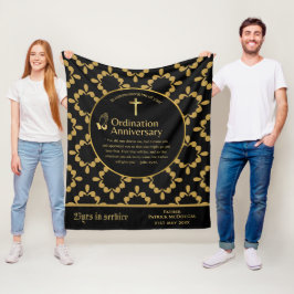 25:e femtionde årsdagen för Priestordination Gift Fleecefilt