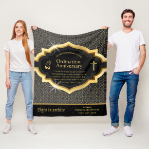 25:e femtionde årsdagen för Priestordination Gift Fleecefilt