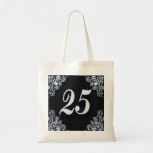25:e födelsedag eller årsdag Regal Silver Black Tygkasse