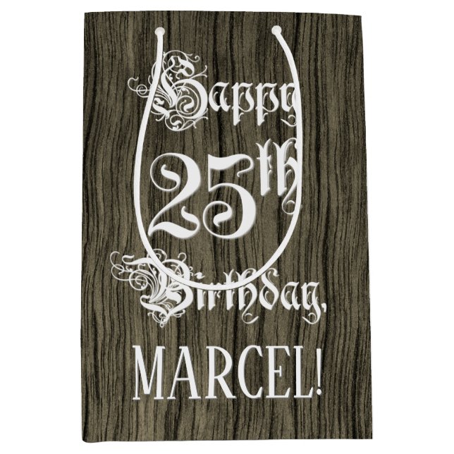 25:e födelsedag: Finare, Faux Wood look + Custom N (Framsidan)