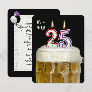 25:e födelsedag i Party Inbjudningar