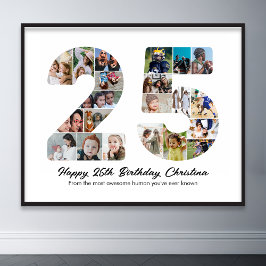 25:e födelsedag nummer 20 fotominnesdag poster