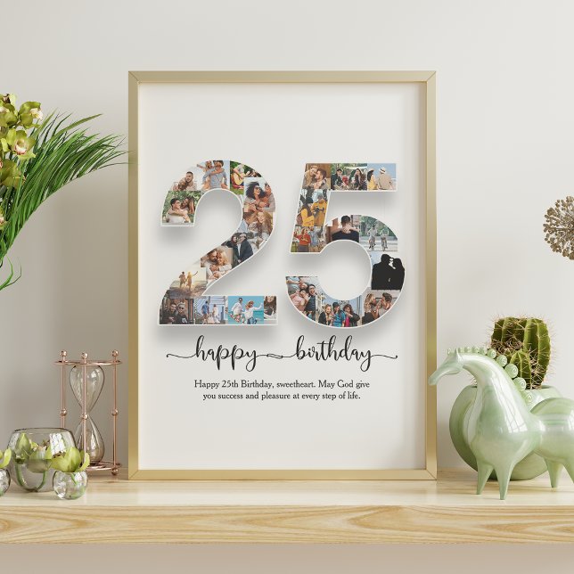 25:e födelsedag Poster fotokollage (Skapare uppladdad)