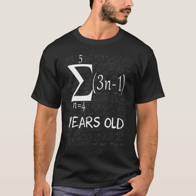 25: e födelsedagen 25 år Aritmetisk matematisk sek T Shirt (Framsida)