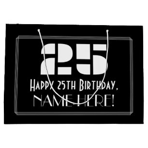 25:e födelsedagen ~ Art Deco Inspired Titta "25" +