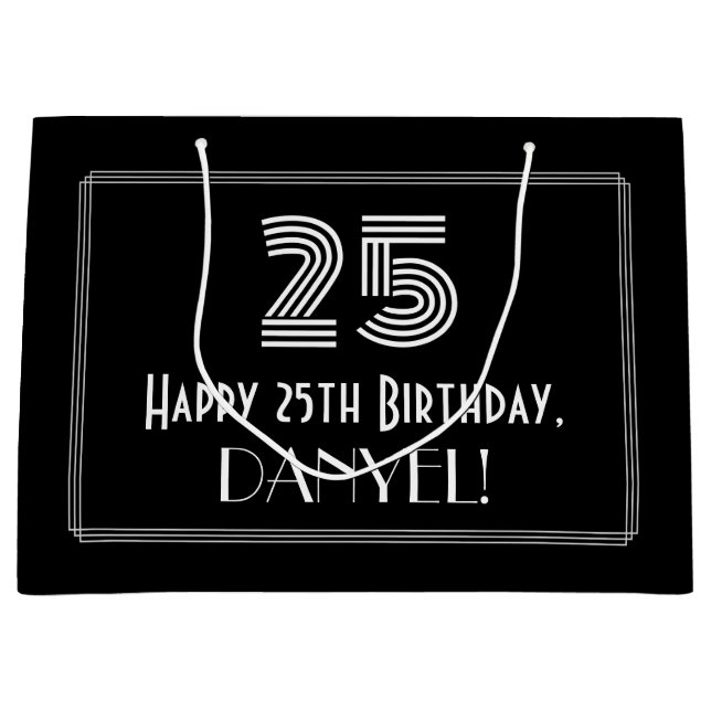 25:e födelsedagen - Art Deco Inspired Titta "25" o (Framsidan)