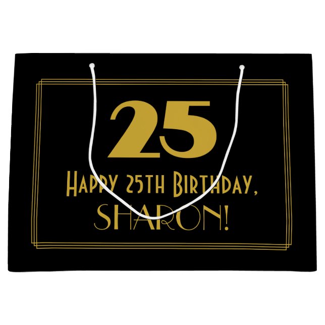 25:e födelsedagen - Art Deco Inspired Titta "25" o (Framsidan)