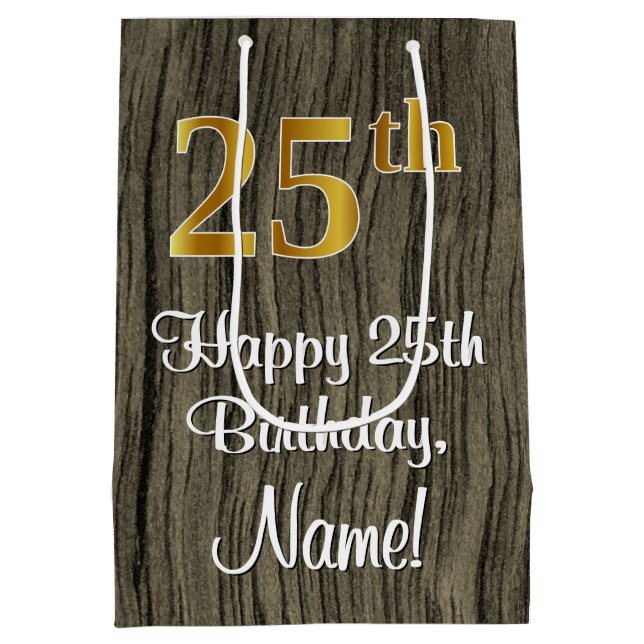 25:e födelsedagen: Elegant Faux Guld look #, Faux  (Baksidan)