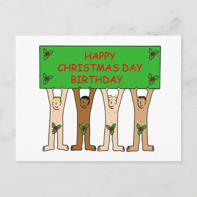 25:e födelsedagen Roligt Manar with Holly Vykort (Framsida)