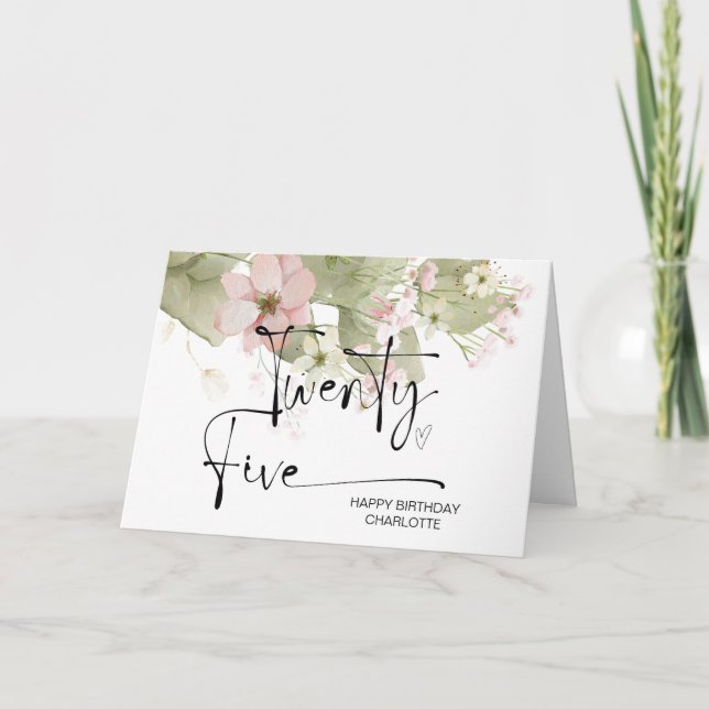 25:e födelsedagen tjugofem Grattis på födelsedagen Kort (Framsida)