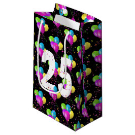 25:e födelsedagsbubblor och konfetti Small Gift-fa