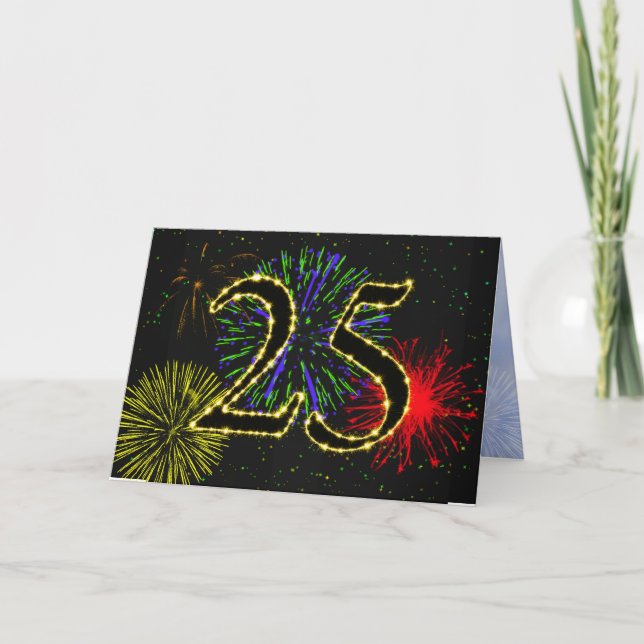 25:e Födelsedagsfest inbjudan (Framsida)