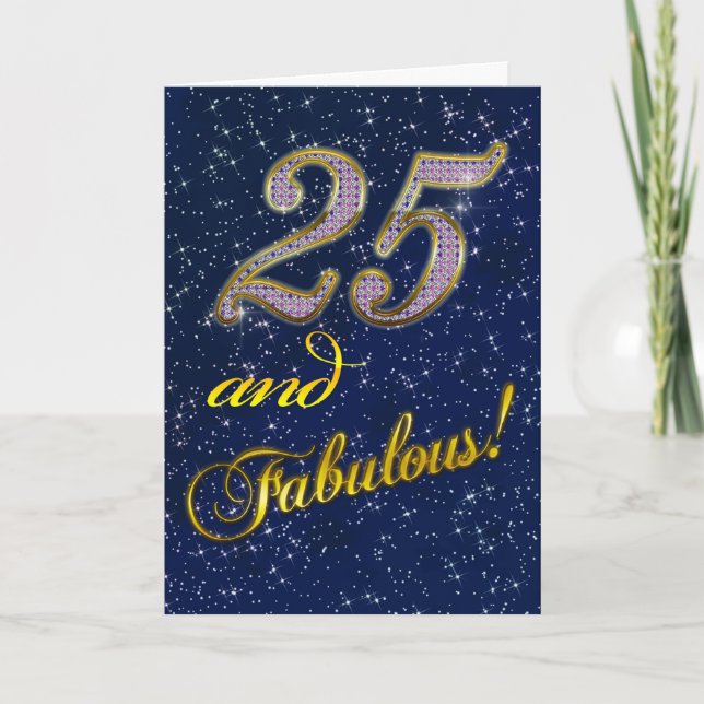 25:e Födelsedagsfest inbjudan (Framsida)