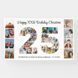 25:e Födelsedagsfesten nummer 25 Fotokollage