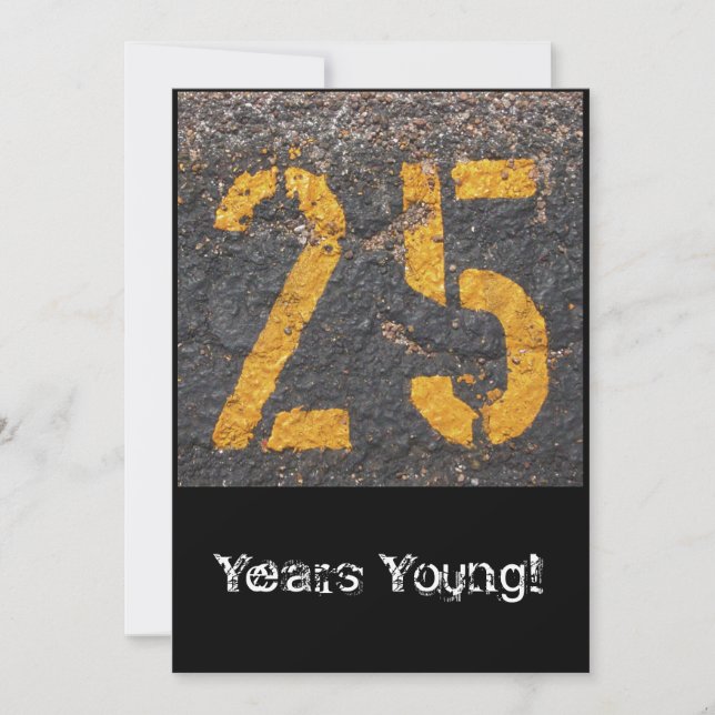 25:e födelsedagsinbjudan inbjudningar (Framsida)