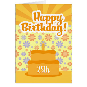 25:e födelsedagskort med kummel och blommor hälsningskort