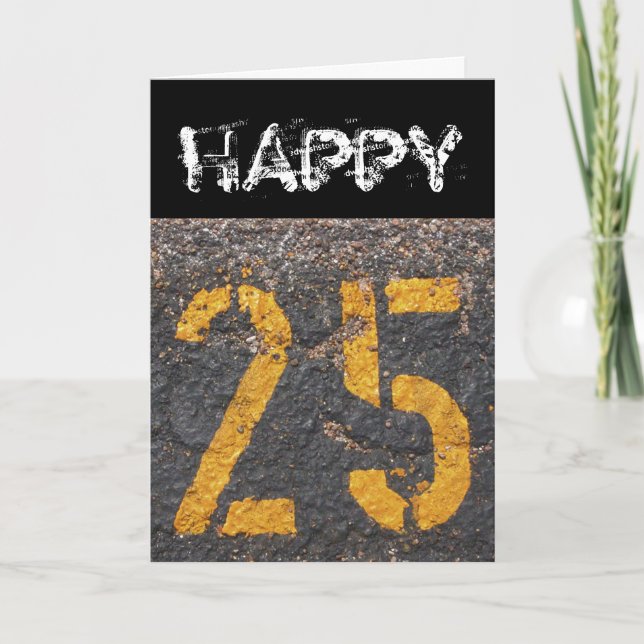 25:e födelsedagskortet kort (Framsida)