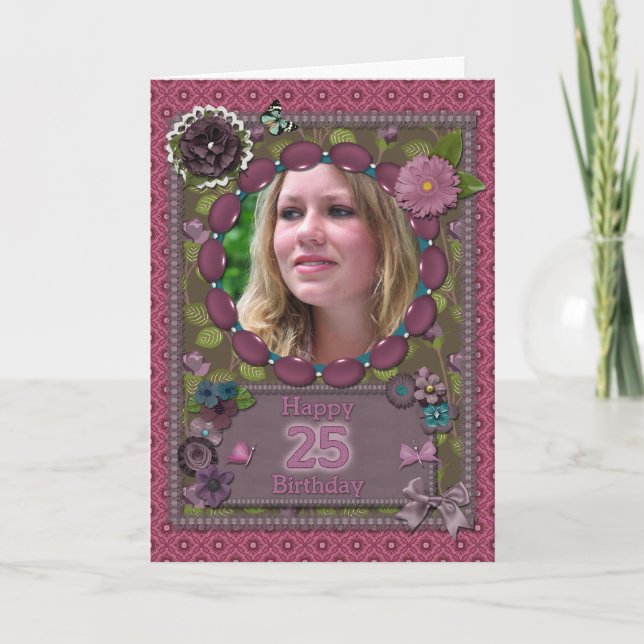 25:e fotokortet för en födelsedag kort (Framsida)