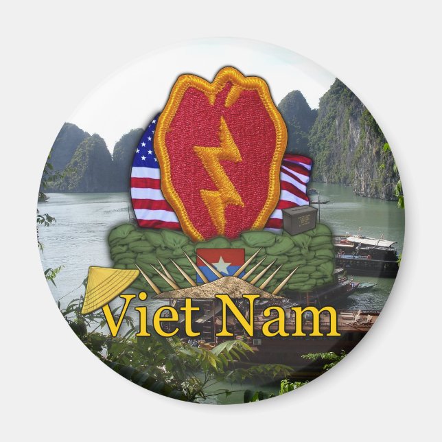 25:e ID Infantry Division vietnam krig-veterinär Magnet (Framsidan)