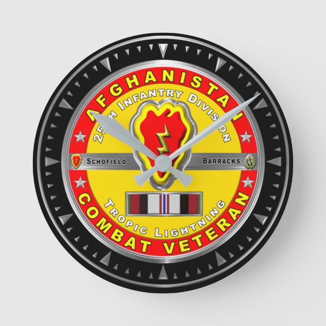 25:e infanteridivisionen "Afghanistan Veteran" Rund Klocka (Framsida)