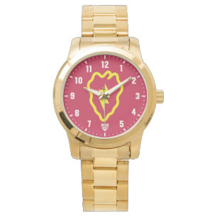 25:e infanteridivisionen Guld Stainless Steel Armbandsur