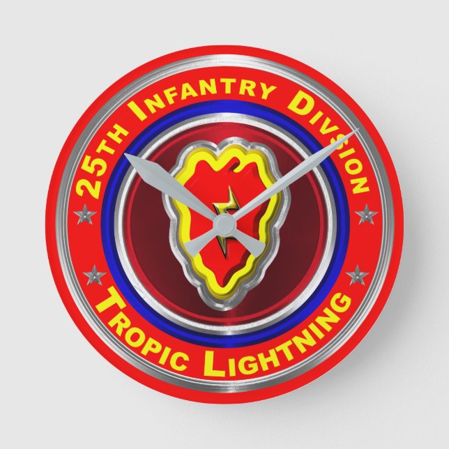 25:e infanteridivisionen "Tropik Lightning" Rund Klocka (Framsida)