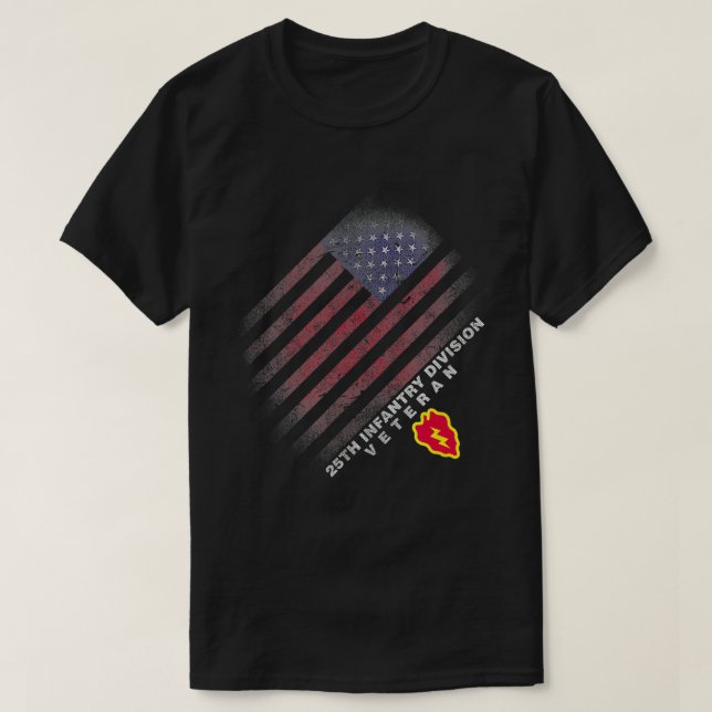 25:e infanteridivisionen Veteran USA flagga Vetera T Shirt (Design framsida)