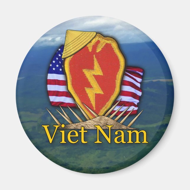25:e infanteridivisionen Vietnam- namet plåster Ma Magnet (Framsidan)