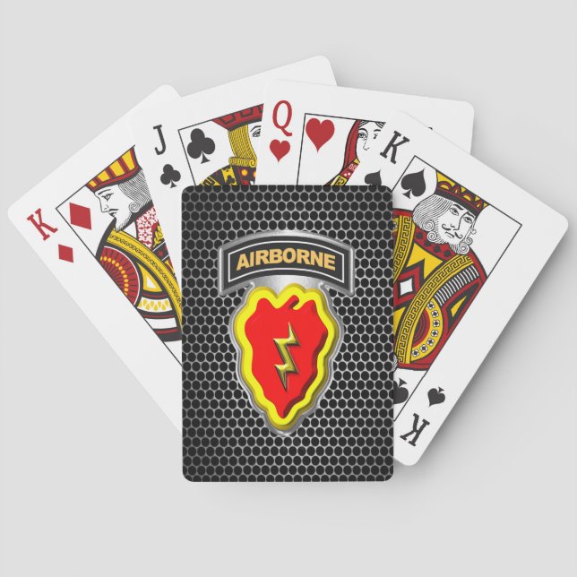 25:e infanteridivisionens luftburna förband casinokort (Baksidan)