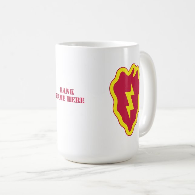 25:e infanteridivisionens märke - Personlig Kaffemugg (Framsida höger)