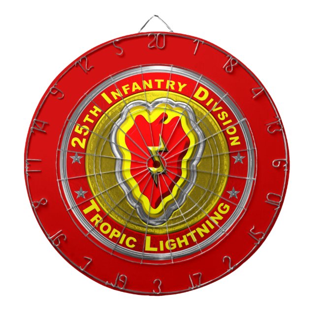 25:e infanteridivisionens Tropik Blixt Darttavla (Framsidan)