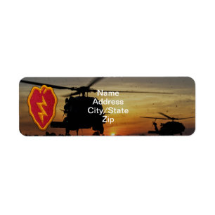 25:e infanteriet division veterans vets lrps plås returadress etikett